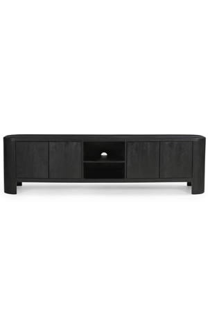 Tv-Meubel Mitchel - Mangohout - Zwart - 200cm