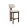 Giga Meubel Barstoel Noor - Beige/Walnoot - Zithoogte 65cm (set van 2)
