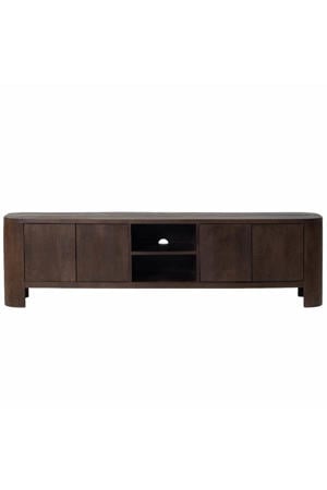 Tv-Meubel Mitchel - Mangohout - Donkerbruin - 200cm