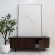 thumbnail: Giga Meubel Tv-meubel Tora - Mangohout/Metaal - Donkerbruin - 170x45x57cm