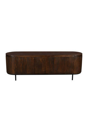 Tv-meubel Tora - Mangohout/Metaal - Donkerbruin - 170x45x57cm 