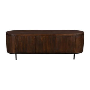 Tv-meubel Tora - Mangohout/Metaal - Donkerbruin - 170x45x57cm