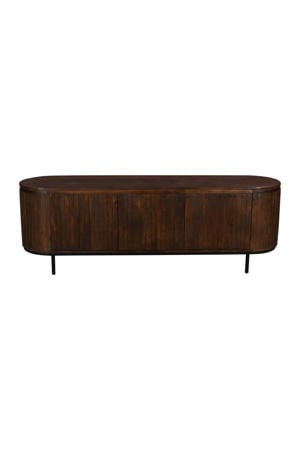 Tv-meubel Tora - Mangohout/Metaal - Donkerbruin - 170x45x57cm