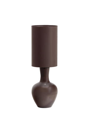 Loa tafellamp xl metaal hoogglans bruin
