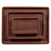 thumbnail: WOOOD Trayla dienblad mangohout bruin (set van 3)