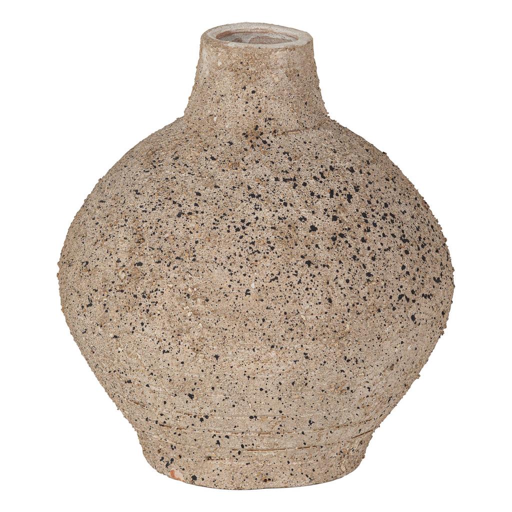 WOOOD Sive Decoratie Vaas - Klei - Zand - 25x22x22