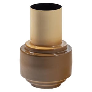 Orba vaas 34x22 cm metaal hoogglans zand