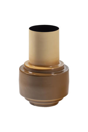 Orba vaas 34x22 cm metaal hoogglans zand