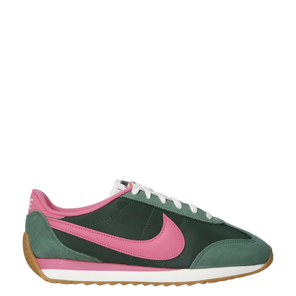 Groen en roze dames Nike Pacific leren sneakers met veters