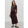 VERO MODA MATERNITY zwangerschaps midi jurk - bruin