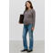 VERO MODA MATERNITY gestreepte zwangerschaps longsleeve - donkerbruin/wit/olijfgroen