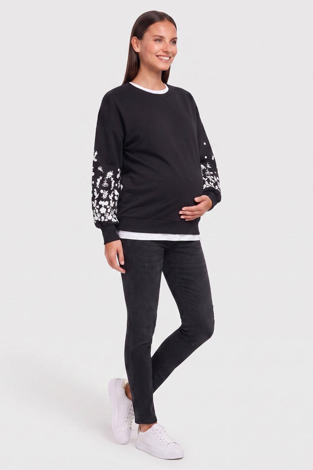 ONLY MATERNITY zwangerschaps sweater zwart