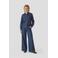 Anytime denim wide leg broek donkerblauw