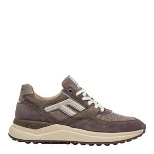 De Trikker 01.01 leren sneakers - taupe