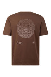 thumbnail: Shoeby regular T-shirt met backprint bruin
