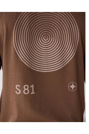 thumbnail: Shoeby regular T-shirt met backprint bruin