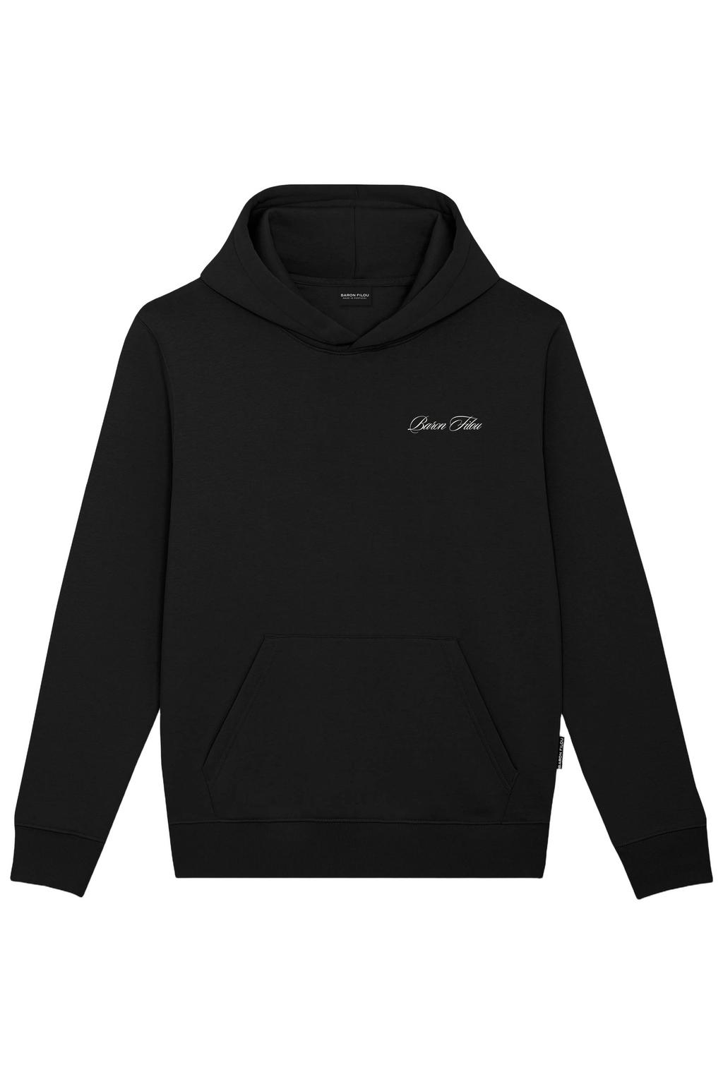 Baron Filou regular fit hoodie met backprint - zwart