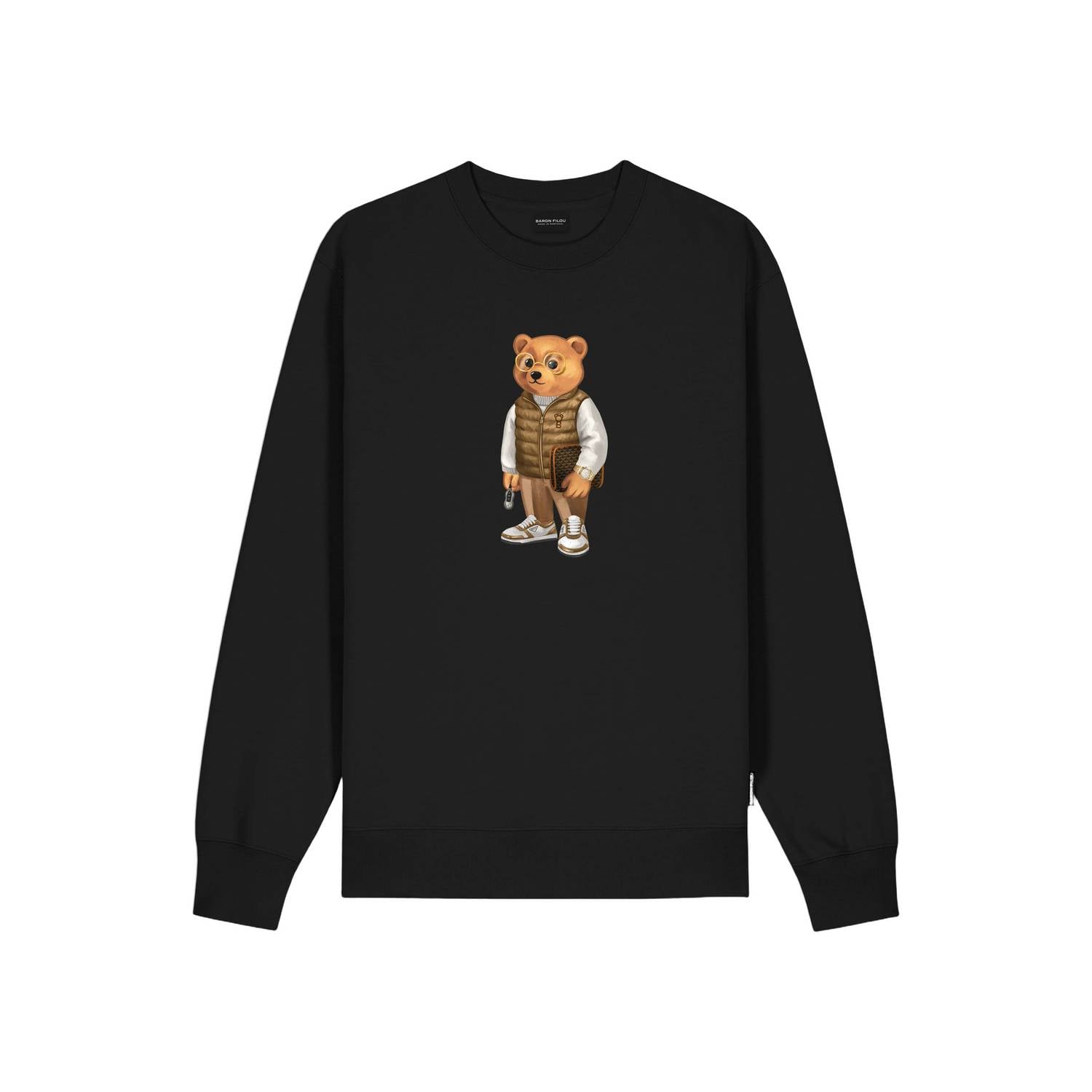 Baron Filou regular fit sweater met print zwart