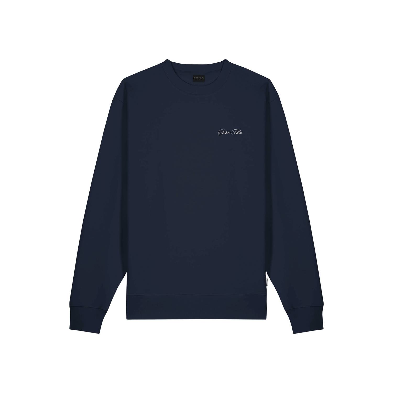 Baron Filou regular fit trui met print oxford blauw