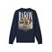 Baron Filou regular fit trui met print - oxford blauw