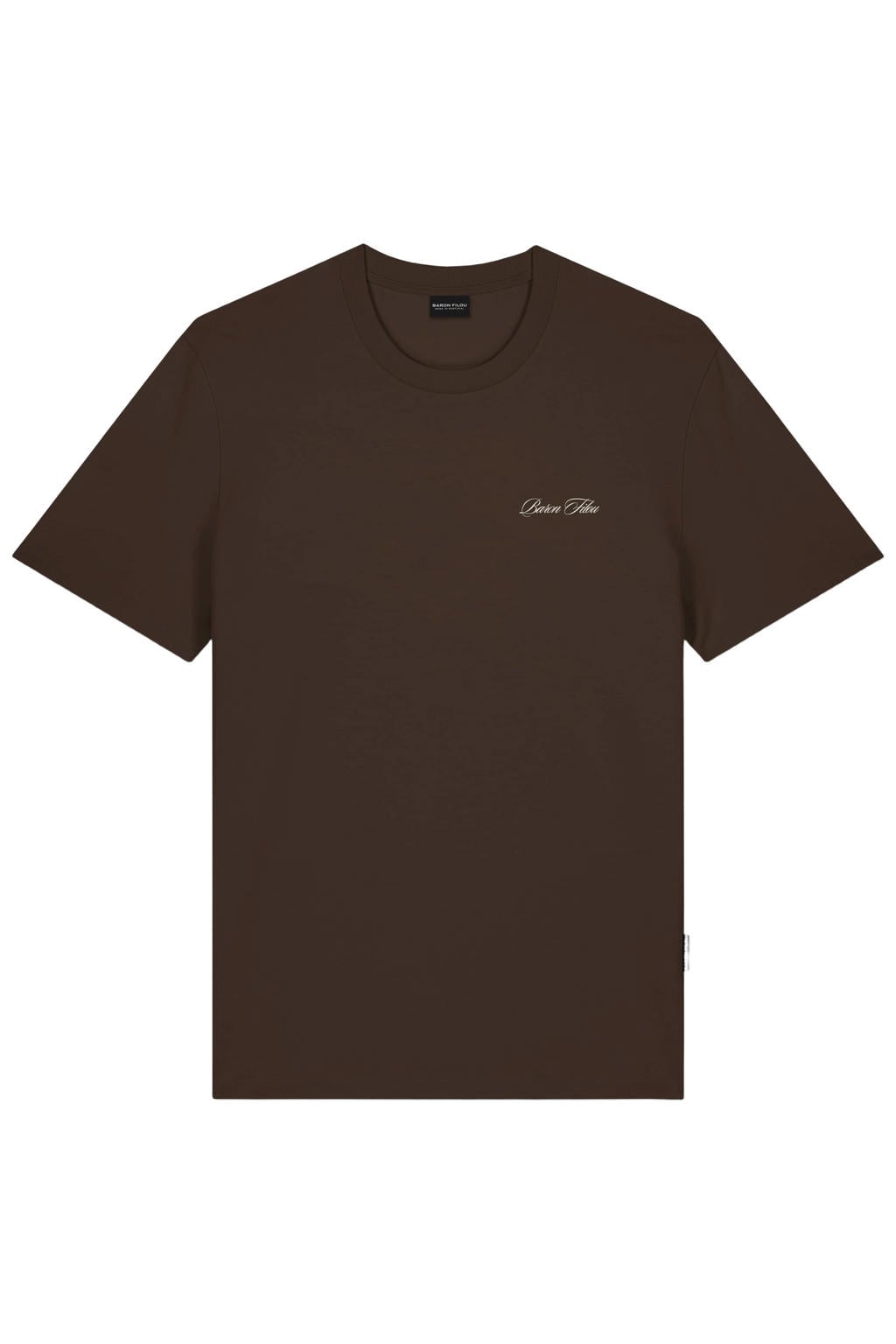 Baron Filou regular fit T-shirt met backprint - chocolate brown