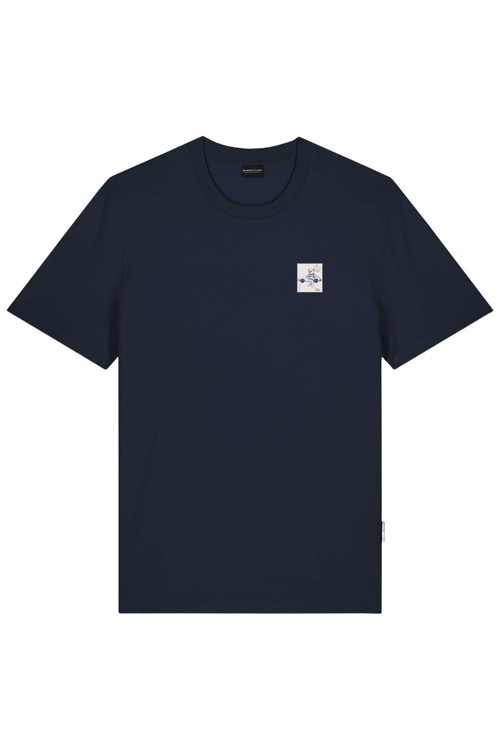 Baron Filou regular fit T-shirt met backprint - blauw