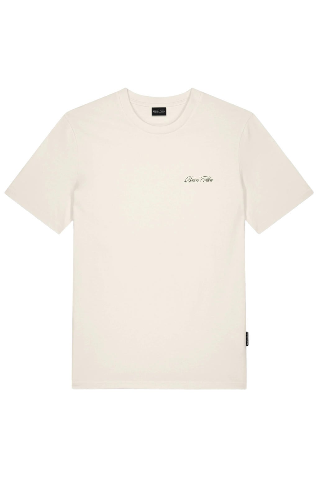 Baron Filou regular fit T-shirt met backprint - wit