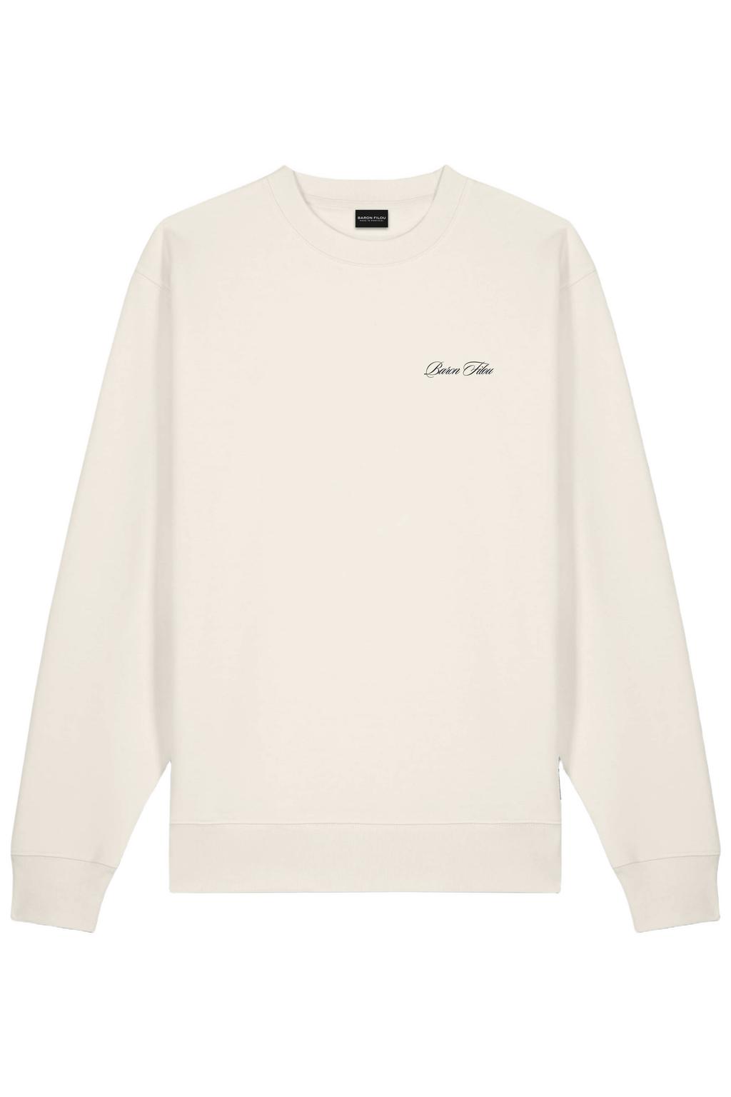 Baron Filou regular fit trui met backprint - off white