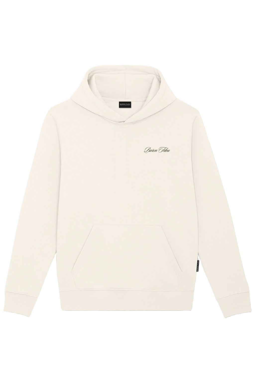 Baron Filou regular fit hoodie met backprint - off white