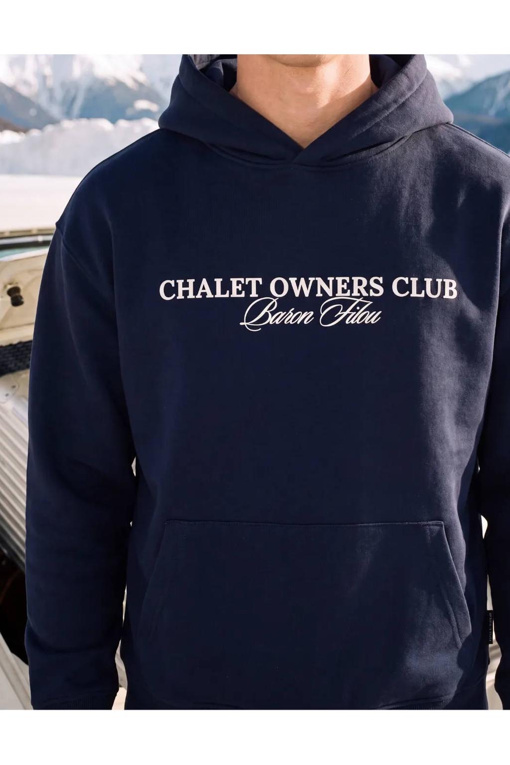 Baron Filou oversized hoodie met backprint - oxford blue