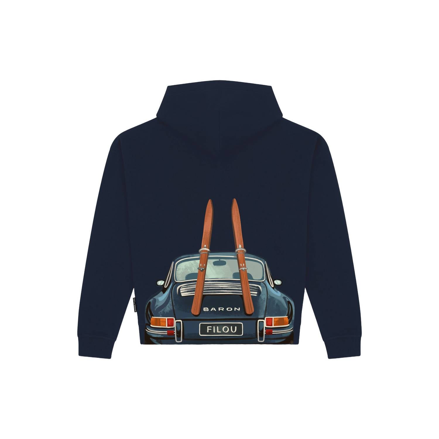 Baron Filou oversized hoodie met backprint oxford blue