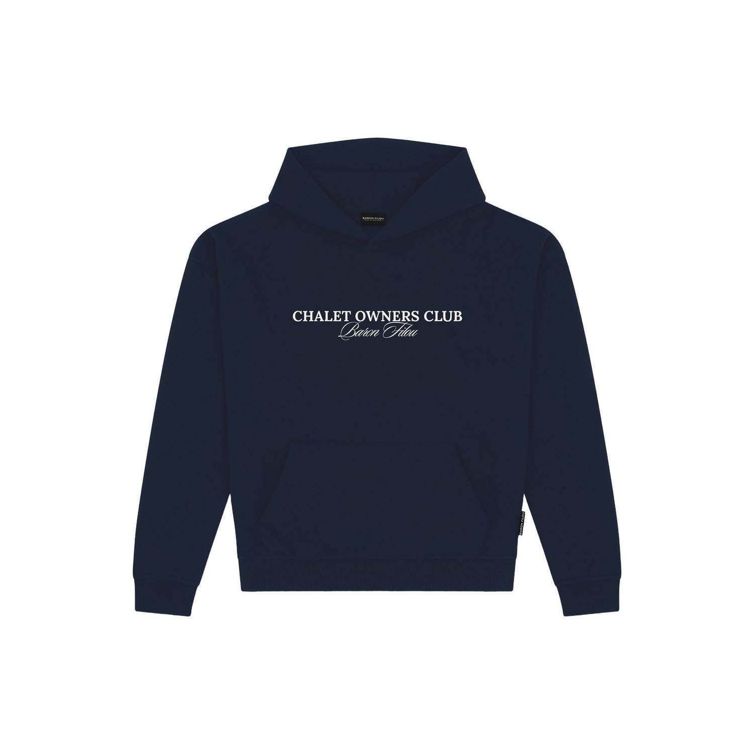 Baron Filou oversized hoodie met backprint oxford blue