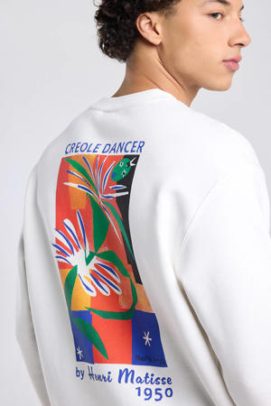 sweater met backprint wit