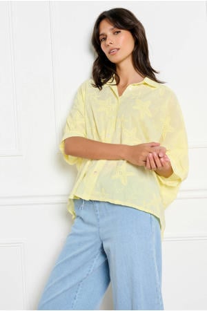 blouse broderie geel