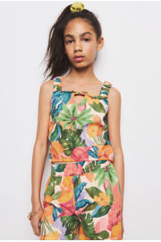 thumbnail: Mango Kids gebloemde casual short oranje