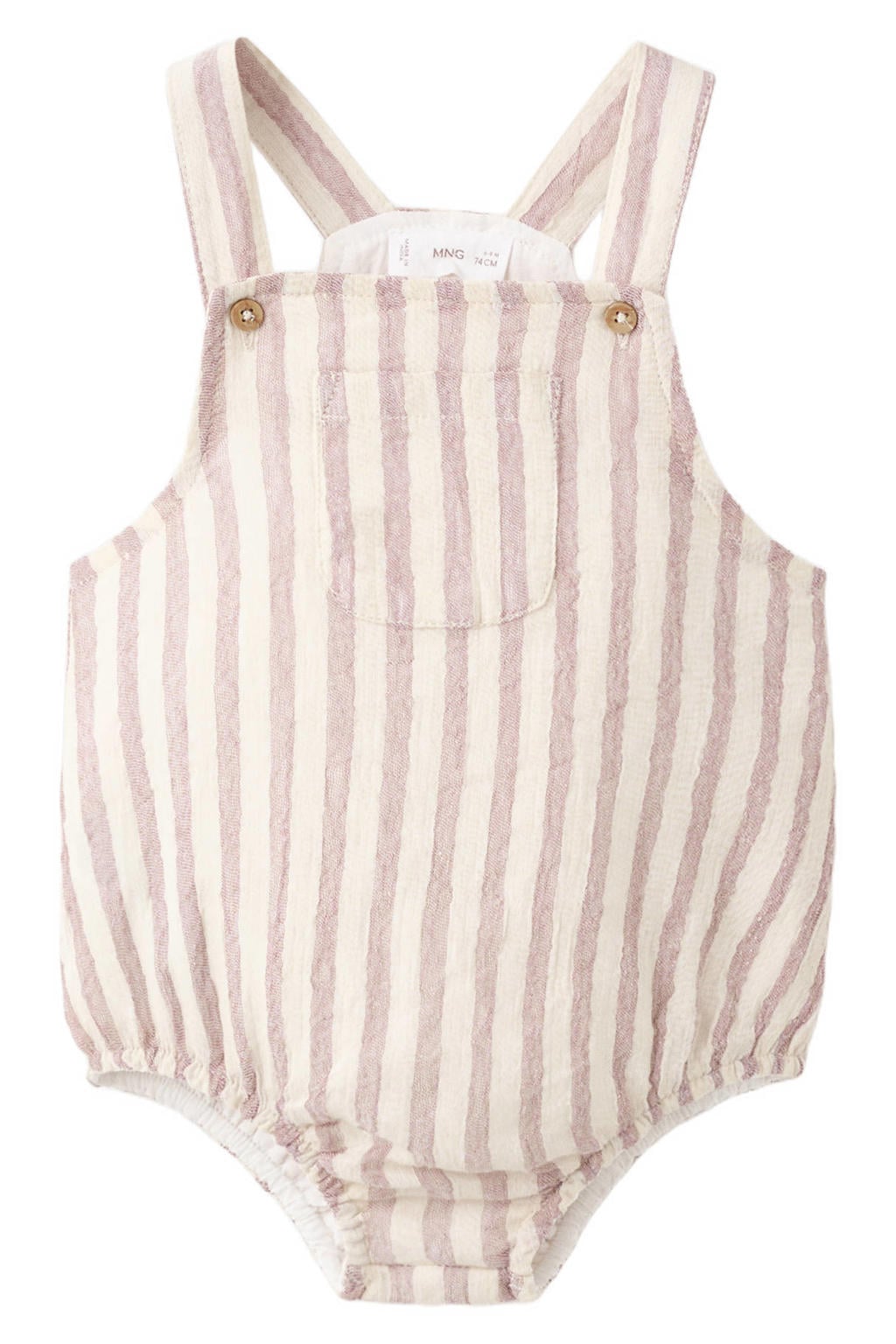 Mango Kids gestreepte playsuit lila