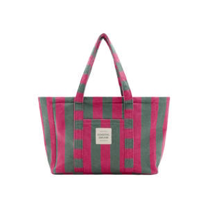 gestreepte luiertas fuchsia/groen