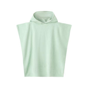 badstof strandponcho groen