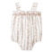 Mango Kids katoenen gebloemde romper met borduursels wit