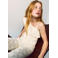 Mango Kids one shoulder top ecru