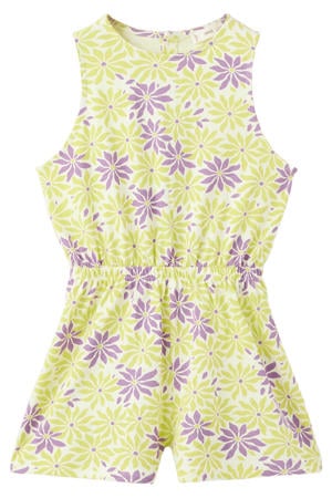 gebloemde playsuit geel