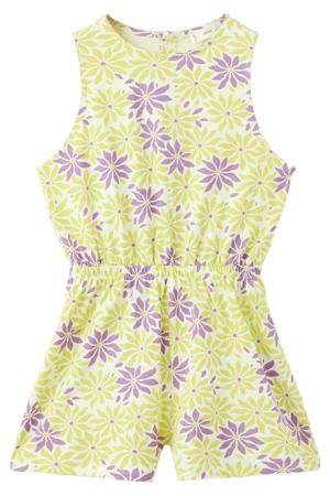 gebloemde playsuit geel