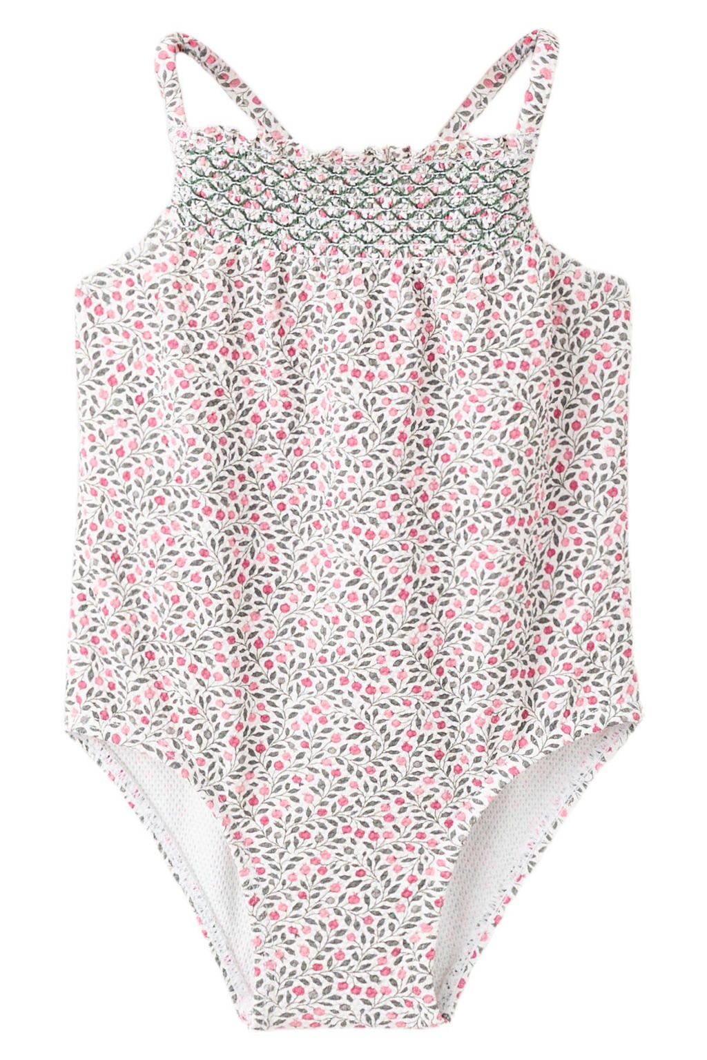 Mango Kids badpak lichtroze/groen
