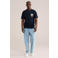WE Fashion regular fit T-shirt met backprint - donkerblauw
