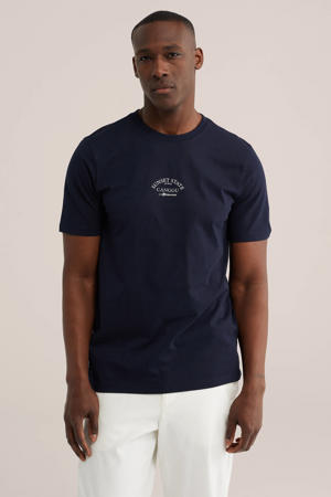regular T-shirt donkerblauw