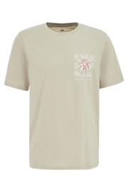 thumbnail: WE Fashion regular fit T-shirt met backprint - groen