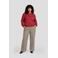 GREAT LOOKS sweater met bloemenborduursel rood