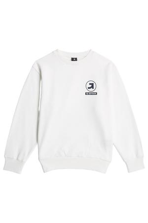 sweater met backprint - wit