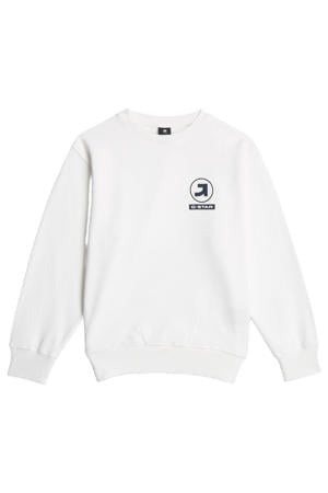 sweater met backprint - wit