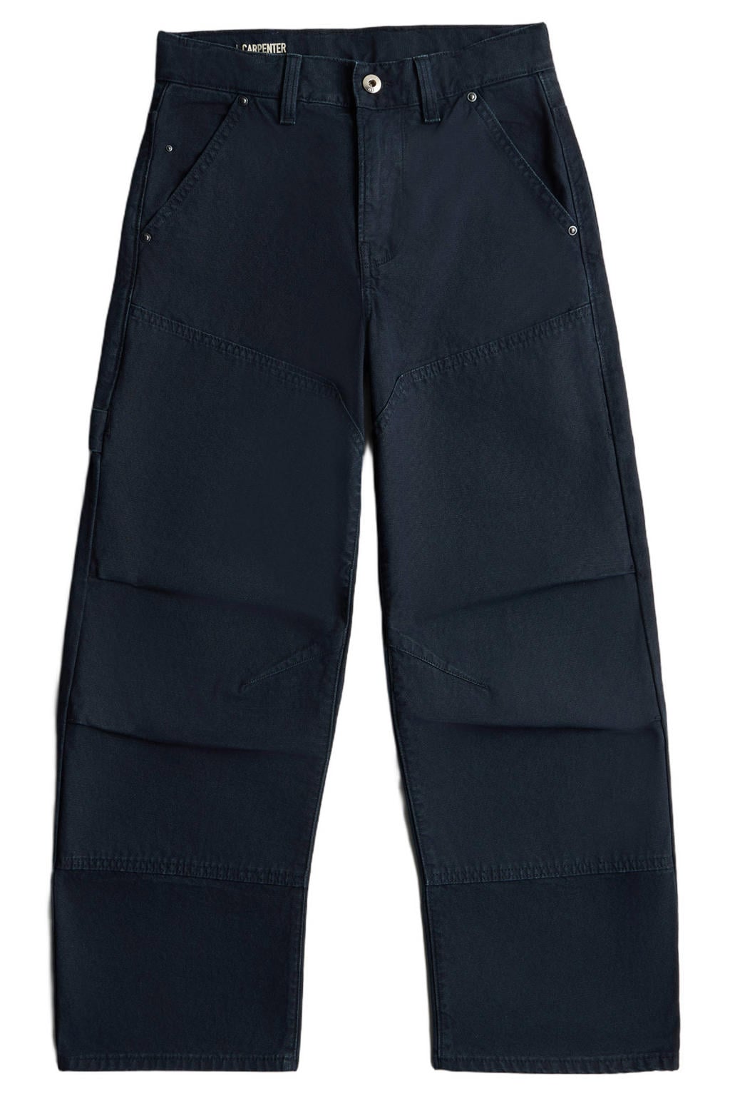 Marineblauw jongens G-STAR loose fit wide leg jeans blauw van katoen met effen